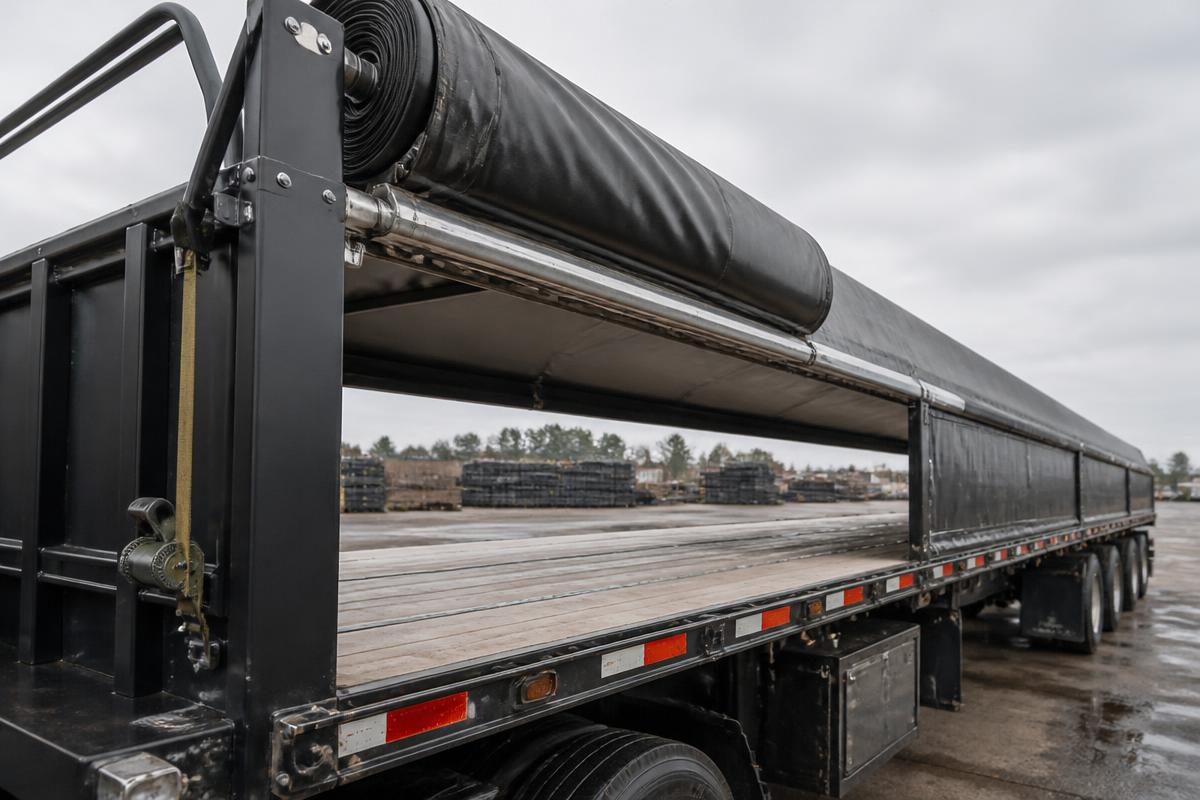 53-foot Conestoga rolling tarp trailer